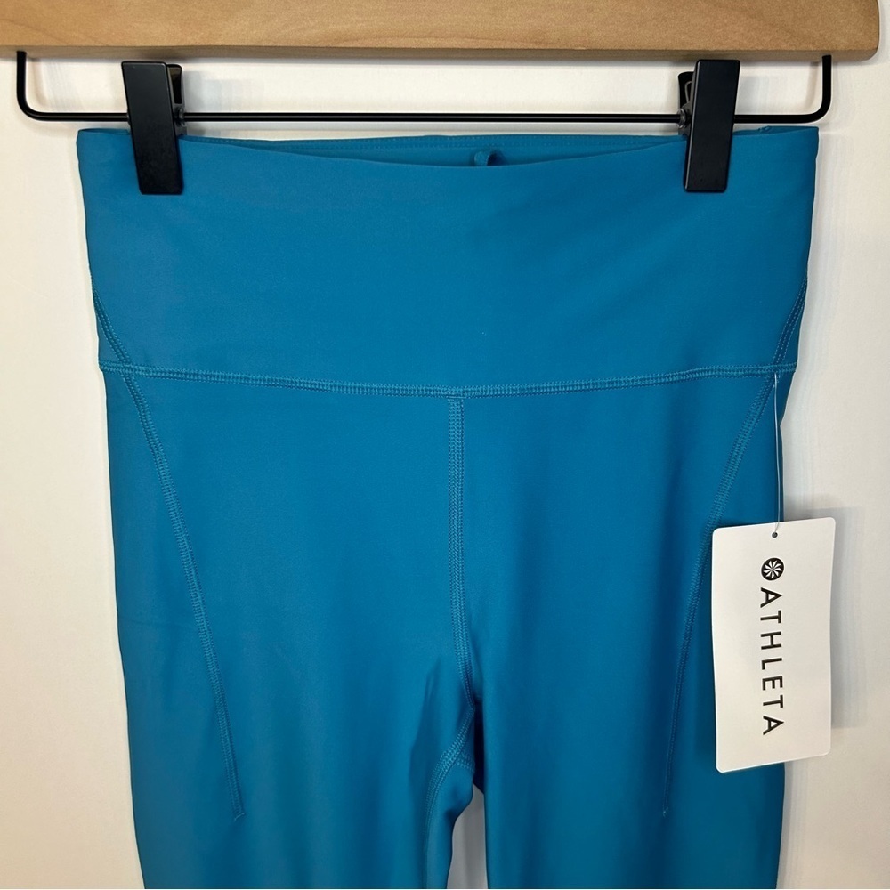 *NWT* Athleta Pacesetter 7/8 Tights in Teal Blue, Size XS Leggings - Picture 7 of 16